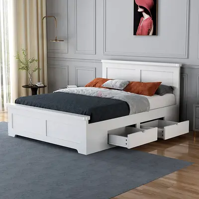 Luxurious Design Brand New Queen Size Fully Customisable Bedframe with drawers