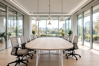 Braska Oval Ash Boardroom Table, Meeting Room – Quay