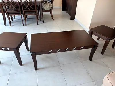 3-Piece Coffee Table Set – Dark Espresso Wood