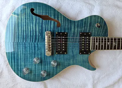 PRS SE Zach Myers Semi-Hollow, Myers Blue, with PRS Gig Bag