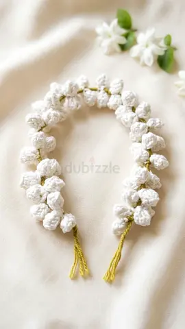 Handmade crochet White Floral Garland Hair Accessory (jasmine gajra)