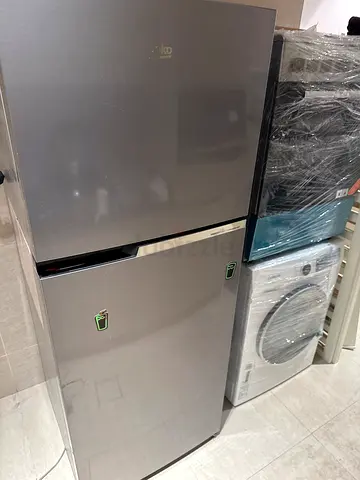Used Beko Double Door Refrigerator - Good Condition, 450L (Grey)