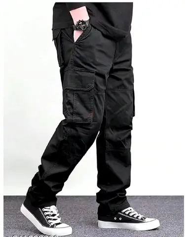 Black Men's Cargo Pants - size32” length 34” Casual Streetwear,