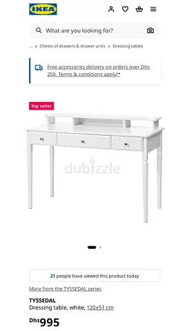 IKEA TYSSEDAL Dressing Table (120x51x86 cm)