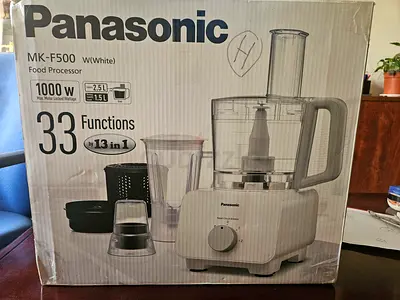 Panasonic MK-F500 Food Processor 1000W (White) - Boxed