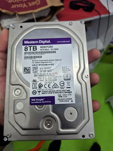 WD Purple 8TB Surveillance Hard Drive (WD81PURX)