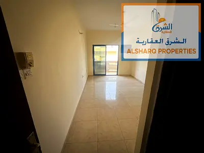 Balcony with an open view, very spacious, in a prime location with easy access to Sharjah and Dubai