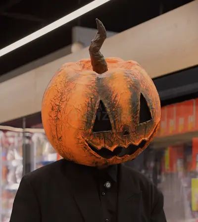 Oversized Pumpkin Head Halloween Costume Prop - Wearable Pumpkin Head (Hand Made)
