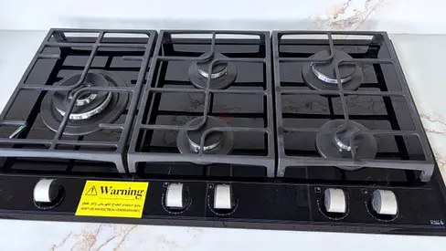 Gas hob 5-burner Teka GZC 95320 XBB, built-in black glass top, absolutely new!