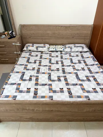 Wooden Double Bed with dressing - Good Condition