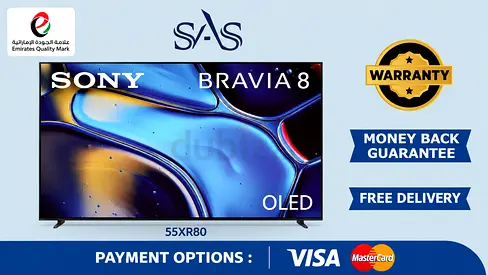Sony | 55 Inch | BRAVIA 8 OLED 4K Smart TV | 55XR80