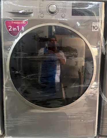 LG 2-in-1 Front Load Washer Dryer Combo - Silver