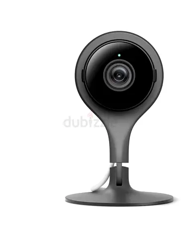 Google Nest Cam Indoor (Black) with Stand & Power Cable - Clean, Working