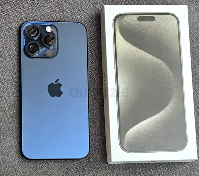 iPhone 15 Pro Max blue ) with Box - Good Condition