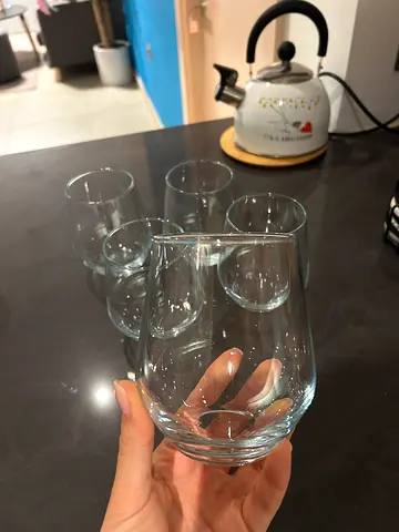 Set of 6 Clear Glass Tumblers IKEA  - Good Condition