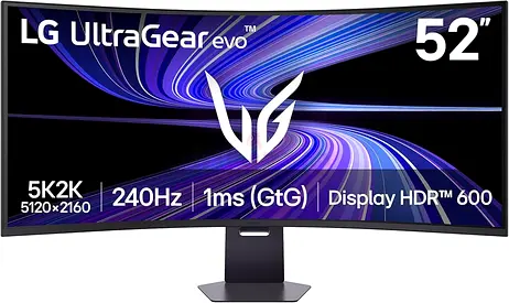 LG 52G930B-B - 52" Curved Gaming Monitor, Ultragear evo G9 (5120x2160), 1000R, AMD FreeSync Premium,