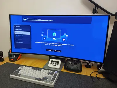 Samsung Odyssey OLED G8 is a 34-inch curved ultra-wide smart gaming monitor original warranty have