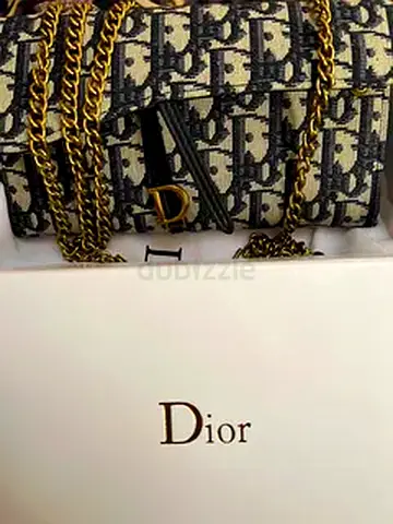 Premium Luxury Style Oblique Pattern Lady's Chain Flap Bag