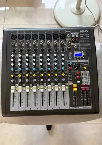 Behringer-style 8-channel audio mixer - good working condition