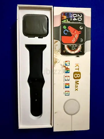KT8 Max Smartwatch with Black Strap — Good Working Condition (Negotiable)