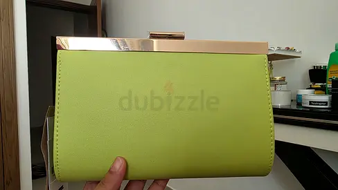 Light green metal frame clutch bag - brand new , excellent condition Anastasia clutch