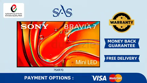 Sony | 75 Inch | BRAVIA 7 Mini LED 4K Google TV | 75XR70