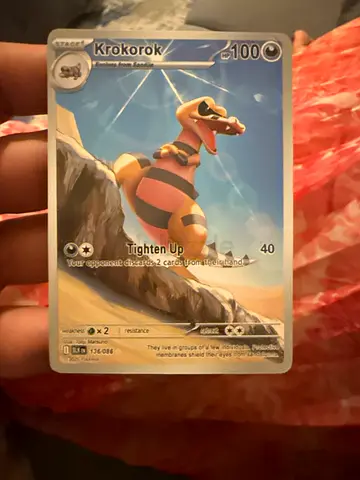 Pokémon Krokorok Holo Card (Rare) - Single Card