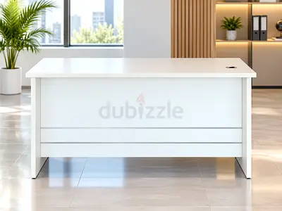Modern White Office Table 120cm – Single Person Office Desk with 3 Drawers