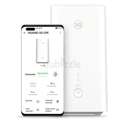 Huawei 5G CPE Router - Unlocked, Excellent Condition Size(mm) 181 x 96 x 90
Chipset Balong 5000