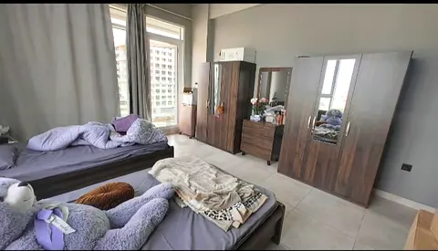 Master Bedroom with Balcony and attached bath in DSO Dubai Silicon Oasis