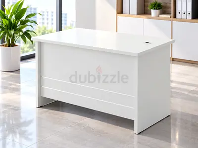 Modern White Office Table 100cm – Single Person Office Desk with 3 Drawers