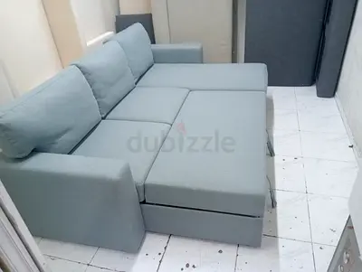 IKEA BÄRSLÖVLight grey 3-seater sofa bed with storage - good condition