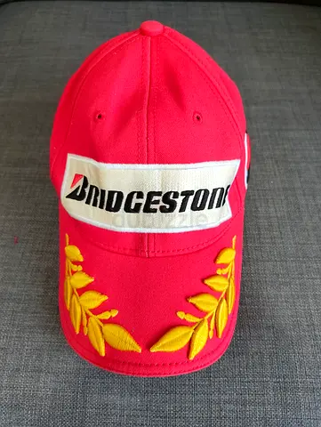 Bridgestone Motorsport Racing Cap Red F1 MotoGP Japan Heavy Embroidered Vintage