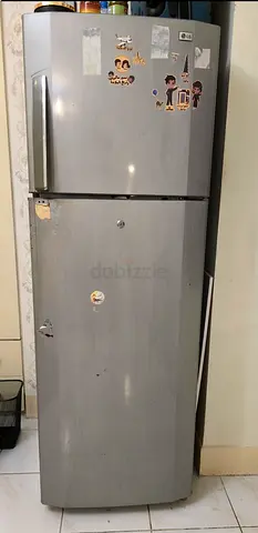 Used two-door refrigerator - silver, working condition LG