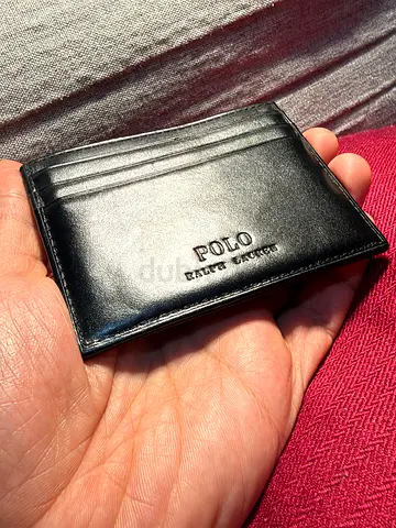 Black Polo Ralph Lauren Leather Card Holder - Slim Wallet