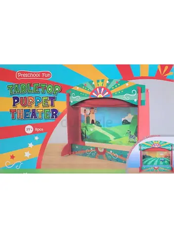 Preschool Fun Tabletop Puppet Theater – Red Combo