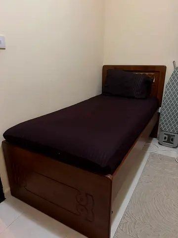 Single bedset with mattress and wardrobe