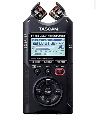 Tascam DR-40X Four-Track Handheld Audio Recorder & USB Interface – Box Packed