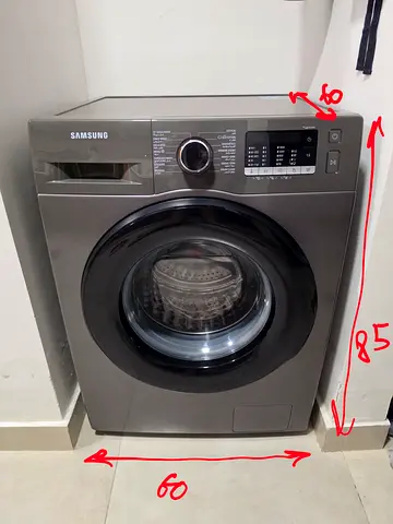 Samsung Washing Machine - 8kg, Front Load, Silver