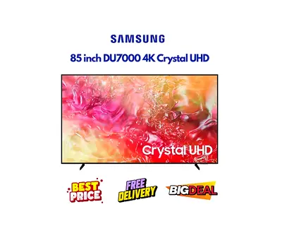 Samsung 85 Inch Crystal UHD 4K Smart TV - DU7000 2024 - FREE DELIVERY, WARRANTY