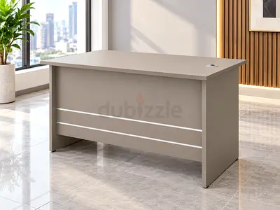 Modern Grey Office Table 100cm – Single Person Office Desk with 3 Drawers