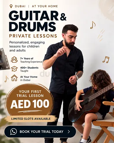 Guitar and drums lessons
