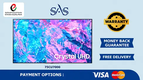 Samsung | 75 Inch | Crystal UHD 4K HDR Smart TV | 75CU7000