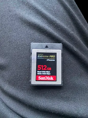 Sandisk extreme pro 512 GB memory