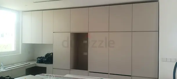 Kitchen cabinet interior vinyl wrapping