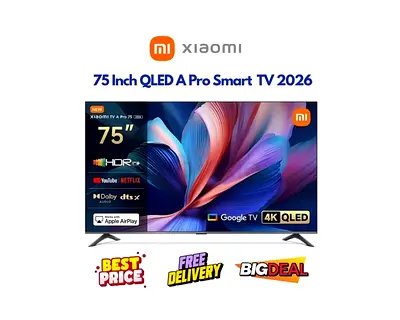 Xiaomi 75 Inch Smart TV - QLED A Pro 2026 - Original Box, FREE DELIVERY, WARRANTY