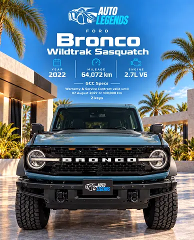 Ford Bronco Wildtrak Sasquatch - Agency Warranty and Service Contract Included