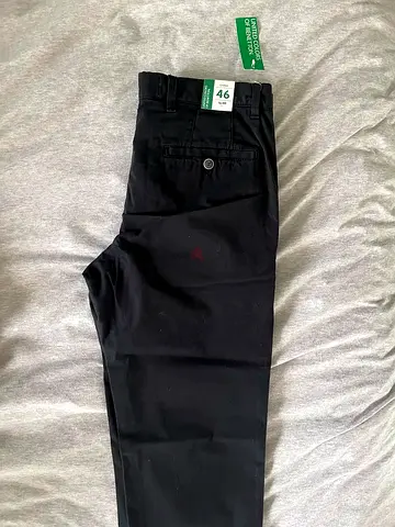 Benetton Black Chinos - Size 31 - Brand New