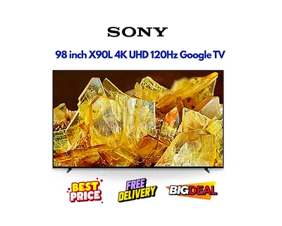 Sony 98 Inch 4K Smart TV - X90L BRAVIA 120Hz - Original Box, All Accessories - 1 YEAR WARRANTY