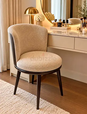 Brand new Stylish Solea Two-Tone Fabric Vanity Chair + Delivery🚘